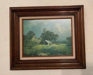 Vintage Windberg bluebonnet framed print 