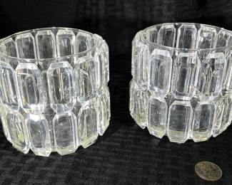 Glass candle holders