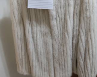 white mink jacket  (fur  center) -size  small