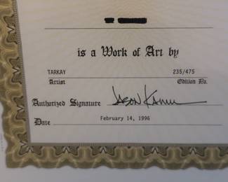 paperwork  with Tarkay