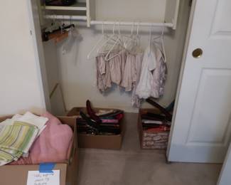 half  slips,  linens,  fabric  covered  hangers