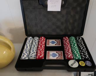 poker  chips  and cards
