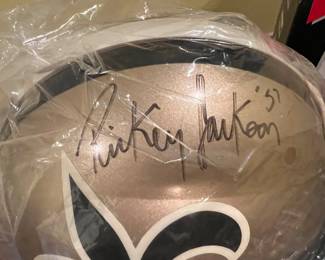 SAINTS SIGNED HELMET, RICKEY JACKSON