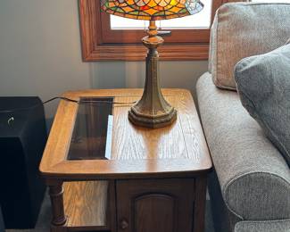 Stained glass lamp - beautiful warm hues of color