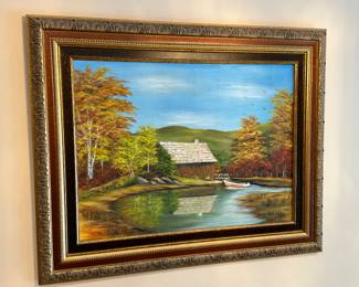 Original oil on canvas framed
signed V Etter