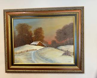 Original oil on canvas 
signed V Etter