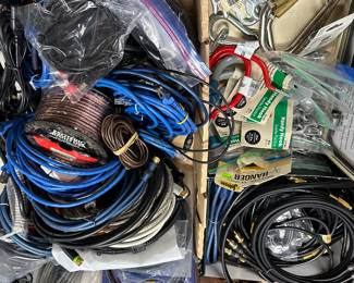 Cables and misc electronics cords - some still in packages