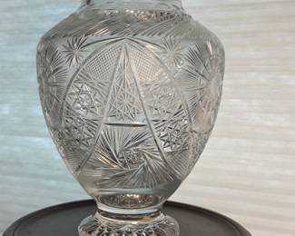 cut crystal vase
