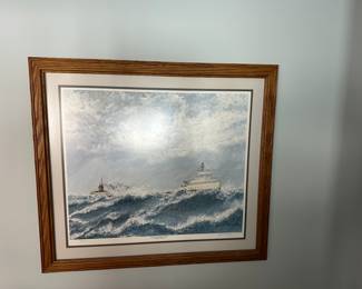 Paul A Essmaker signed and numbered 241/750 Edmund Fitzgerald print