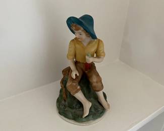 bisque farmer figurine