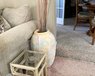 side table, vase