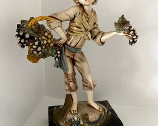 vintage fontanini gypsy boy selling grapes figurine