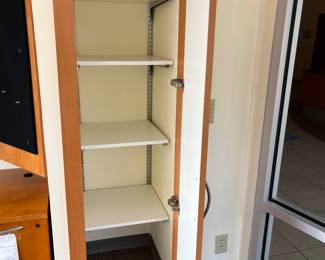 closet doors and shelves