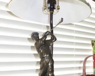 Figural Golfer Table Lamp