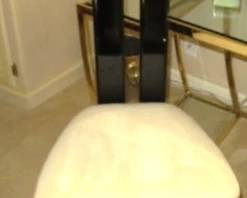 Pierre Cardin Roche Bobois Post Modern Black Lacquer with inlaid striped slats Chair