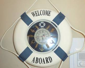 Welcome Aboard Wall Clock