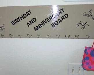 Birthday And Anniversary Board