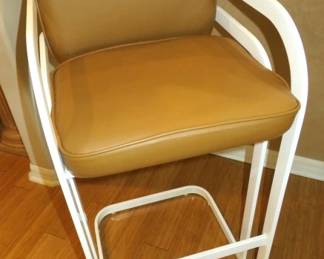 Set of 3 Cal Style Cantilever Bar Stools