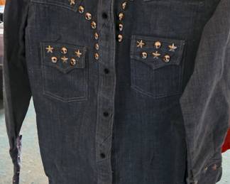 Studded denim