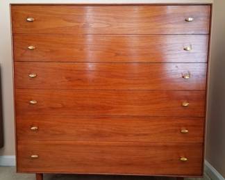 Rway dresser. Walnut and brass
41" T
40" W
18.5" D
