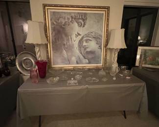 Etched crystal painting and more