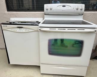 Almond colored electric oven and almond colored dishwasher both working $100 for both
