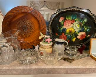 Plates and glassware