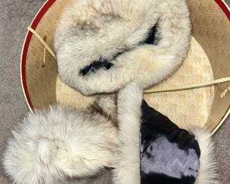 Fur hat and scarf