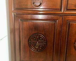 Detail on the credenza