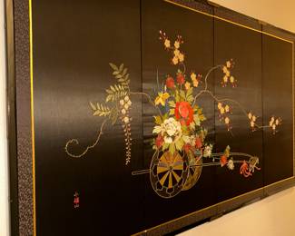 Japanese folding screen, 4 panels
