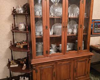The glass in this china cabinet is bowed.  Bow chested? 
