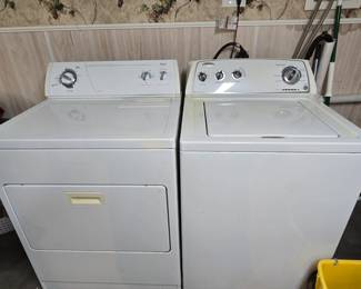 Whirlpool washer and dryer are in the basement.