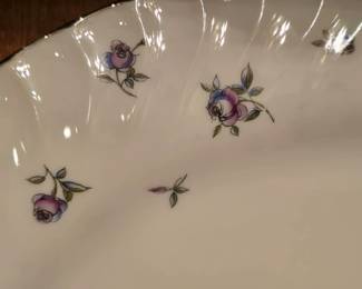 Close up of the china pattern.