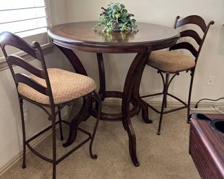 Pub Table with Bar Stools