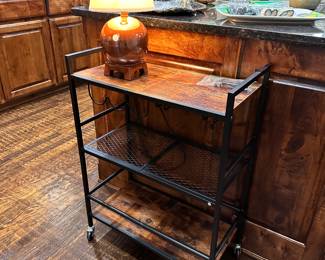Rolling Bar Cart, Lamp