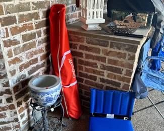Pot and Stand, Stadium Seat, Decor, Grilling items