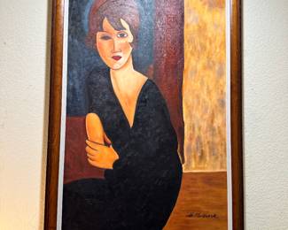 Portrait of Madame Reynouard Painting