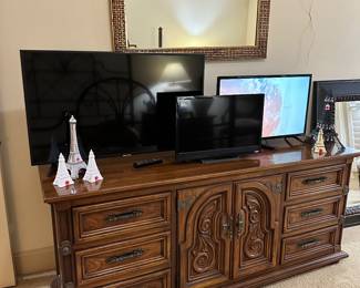 Dresser, Mirror, TVs, Decor