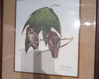 Matching Ray Harm signed framed art work 