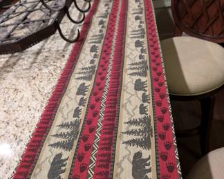 Table runner with beard and trees