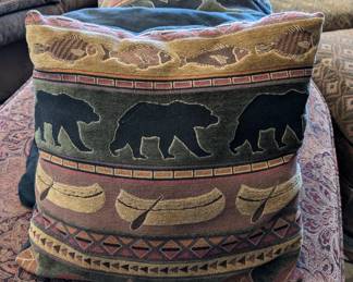 Bear and Canoe throw pillows. 4 of these available 