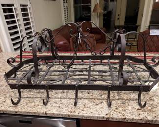 Black iron pot rack