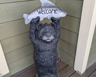Outdoor welcome bear