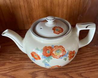 Vintage Halls Orange Poppy Tea Pot