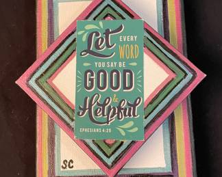 Hand Crafted and Painted by Local Artist Susan Crocker Decorated Painted Cross on Canvas