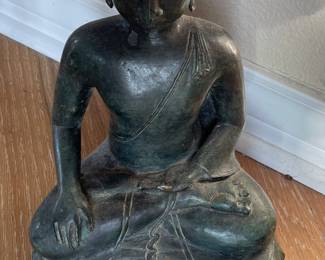 Cast Iron Buddha Figurine Garden Decor'