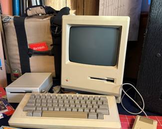 Apple Macintosh Computer w/ drive & Apple Brand Carrier