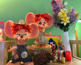 Pair of Huron Mouse Coin Banks