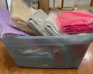 Container 2 of 18 Large and Small Quilts to be embroidered. Container 2 of 3. Not for individual sale, sold as bulk.