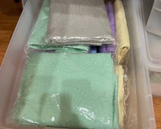 15 Large and Small Quilts for Embroidering. Not for individual sale. Selling in bulk of 3 containers. This is 1 of 3.